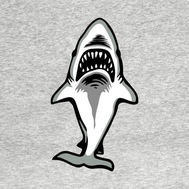 Great White Shark Mouth Teeth Logo by AnotherOne